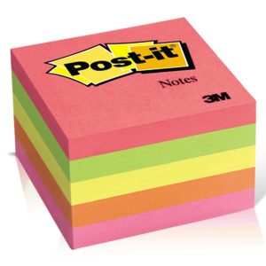 BLOCK DE NOTAS ADHESIVAS POST-IT 3X3 CUBO COLORES